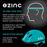 Zinc Children's Bike Helmet - Fits head sizes 52 to 56cm