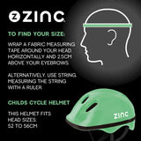 Zinc Children's Bike Helmet - Fits head sizes 52 to 56cm