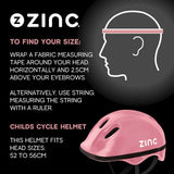 Zinc Children's Bike Helmet - Fits head sizes 52 to 56cm