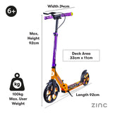Zinc Big Wheeled Folding Verge Pro Scooter