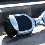 Zinc Megastar Self Balancing Chrome Hoverboard with bluetooth speaker, multi coloured LED lights  and 6.3 Inch wheels