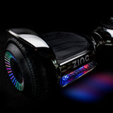 Zinc Megastar Self Balancing Chrome Hoverboard with bluetooth speaker, multi coloured LED lights  and 6.3 Inch wheels