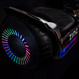 Zinc Megastar Self Balancing Chrome Hoverboard with bluetooth speaker, multi coloured LED lights  and 6.3 Inch wheels
