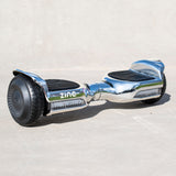 Zinc Megastar Self Balancing Chrome Hoverboard with bluetooth speaker, multi coloured LED lights  and 6.3 Inch wheels