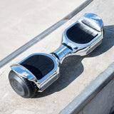Zinc Megastar Self Balancing Chrome Hoverboard with bluetooth speaker, multi coloured LED lights  and 6.3 Inch wheels