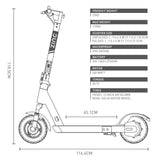 Zinc Velocity Plus 500w Folding Electric Scooter with 10inch Wheels